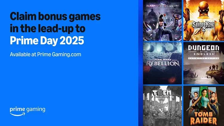 Amazon célébrant le premier jour 2025 en offrant 6 jeux PC