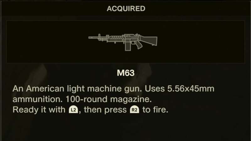 Metal Gear Solid Delta: Snake Eater - Tous les emplacements LMG M63