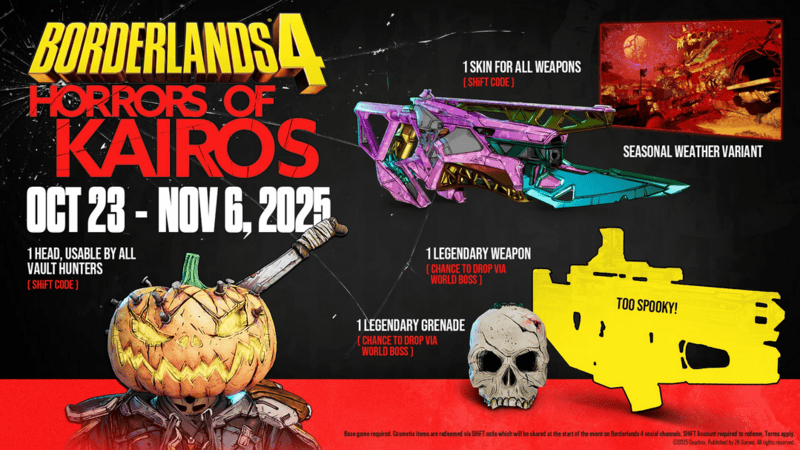Les Horreurs de Kairos de Borderlands 4 devraient effrayer les joueurs la semaine prochaine